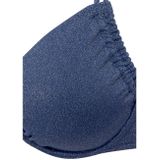 Beugelbikini - Nachtblauw - Glinstergaren - Gewatteerde Softcups