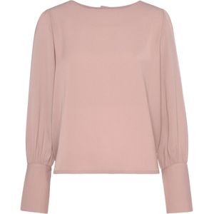 Damesblouse - Mauve - Kunststof Knop - Knoopsluiting Achter