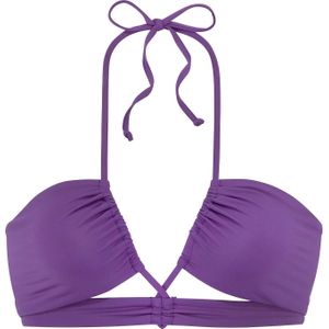 Look - Bandeau Bikini - Paars - Met Sluiting Achter - Verwijderbare Softcups