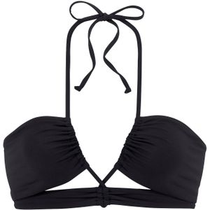 Bikinitop - Zwart - Verwijderbare Softcups - Plooi
