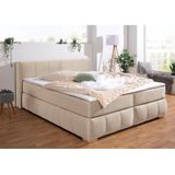 Guido Maria Kretschmer Home&Living Boxspringbett "Chelles", inkl. Topper, in XXL- Überlänge 220 cm, Unterbox mit feine Wölbung