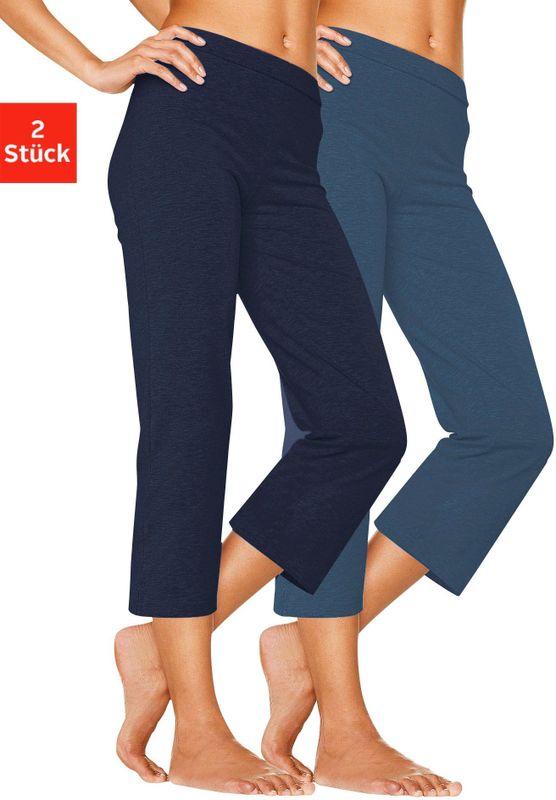 Vivance active Caprihose, (2er-Pack), mit Gummibund, Loungewear