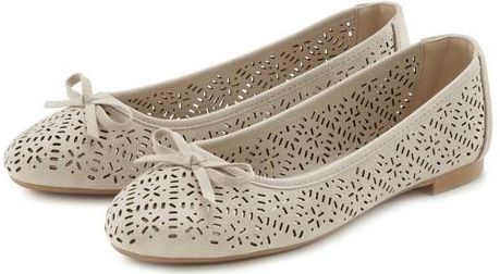 LASCANA Ballerina Freizeitschuh, Slipper, Halbschuh mit kleinen Cut-Outs VEGAN