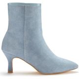 Lascana Laarsjes High-heel enkellaars in denim-look VEGAN
