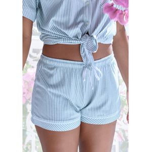 s.Oliver RED LABEL - Korte Pyjamabroek - Streepmotief - Katoen en Viscosemix