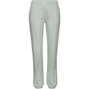 Donkergroen Gestreepte Pyjama - Hoog Taille - Elastische Band - Met Steekzakken