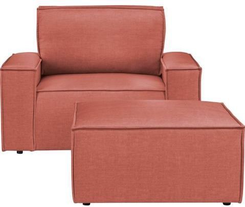 Home affaire Sessel "SHERWOOD", Loveseat und Hocker im Set, passend zur Polster-Serie SHERWOOD