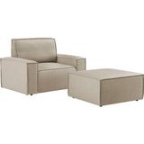 Home affaire Sessel "SHERWOOD", Loveseat und Hocker im Set, passend zur Polster-Serie SHERWOOD
