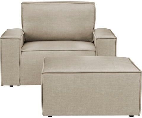 Home affaire Sessel "SHERWOOD", Loveseat und Hocker im Set, passend zur Polster-Serie SHERWOOD