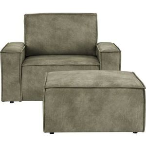 Home affaire Sessel »SHERWOOD«, Loveseat und Hocker im Set, passend zur Polster-Serie SHERWOOD