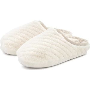 Vivance Pantoffels Pantolette, pantoffel clog van zacht textiel VEGAN