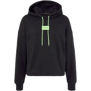 Capuchonsweatshirt - Zwart - Katoen - Met Trekkoord