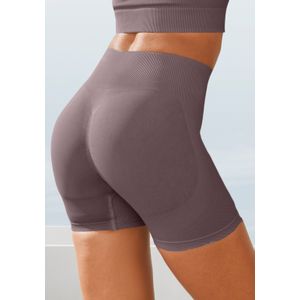 Lascana Functionele short Po Push Up met ribstructuur en shaping-effect, sportshorts