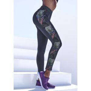 LASCANA ACTIVE Leggings, mit seitlichen floralen Einsätzen