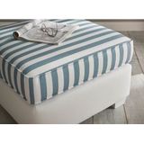 Home affaire Hocker "CALIFORNIA", maritimer Landhausstil, Hocker in 2 Größen, Holzfüße Weiß lackiert