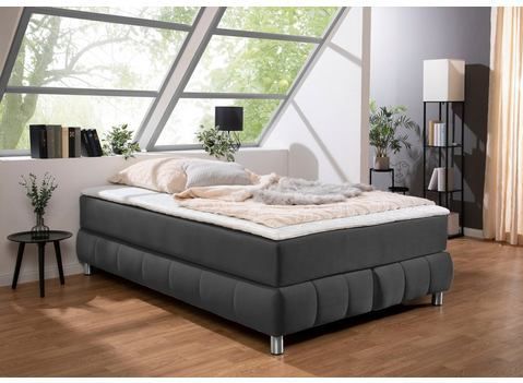 andas Boxspringbett "Salo", Ohne Kopfteil, inkl. Topper, auch in Überlänge 220 cm