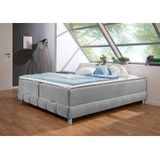 INOSIGN Boxspringbett »Vaasa«, für Dachschrägen geeignet, inkl. Bettkasten und Topper