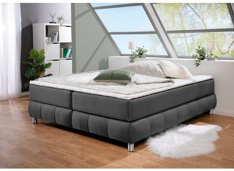 andas Boxspringbett "Salo", Ohne Kopfteil, inkl. Topper, auch in Überlänge 220 cm