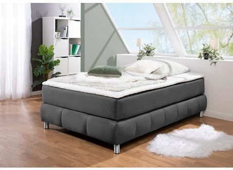 andas Boxspringbett "Salo", Ohne Kopfteil, inkl. Topper, auch in Überlänge 220 cm