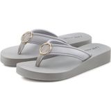 LASCANA Badezehentrenner, Sandale, Pantolette, Badeschuh mit Ringapplikation "Italy" VEGAN