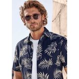 John Devin Hawaiihemd »Regular fit«, Kurzarm, Freizeithemd mit Palmenprint aus reiner Baumwolle