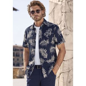 John Devin Hawaiihemd "Regular fit", Kurzarm, Freizeithemd mit Palmenprint aus reiner Baumwolle