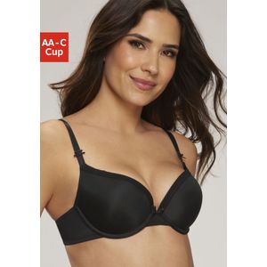 s.Oliver Basic push-up beha voor dames, zwart, zwart, 85A