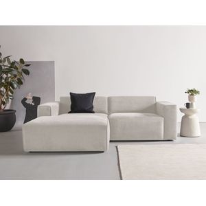 andas Ecksofa "Noord", mit Kedernaht, Breite 234 cm, Cord, Struktur, Webstoff