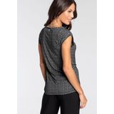 Laura Scott T-Shirt, figurumspielende Passform, gemustert, Rundhalsausschnitt