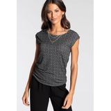 Laura Scott T-Shirt, figurumspielende Passform, gemustert, Rundhalsausschnitt