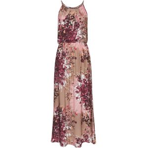 Gevoerde Maxi Jurk - Bloemenprint - Viscose - Spaghettibandjes