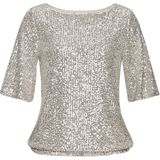 LASCANA Paillettenshirt mit weiten Ärmeln, festliches Glitzershirt, Partyshirt