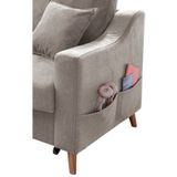 INOSIGN Ecksofa "Valentina L-Form", 2 Zierkissen, mit Seitentasche, ausziehbarer Liegefläche, Bettkasten