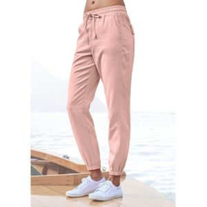 Stretchbroeken - Peach - Geweven Stof - Steekzakken - Elastische Band