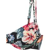 Lascana - Salsa - Beugelbikinitop - Zwart Gedessineerd - Verwijderbare Softcups