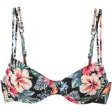 Lascana - Salsa - Beugelbikinitop - Zwart Gedessineerd - Verwijderbare Softcups