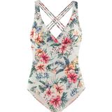 Lascana - Salsa - Badpak - Bloemenprint - V-hals - Gekruiste Bandjes