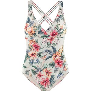 Lascana - Salsa - Badpak - Bloemenprint - V-hals - Gekruiste Bandjes
