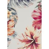 Look - Gebloemd Bikinibroekje - Crème - Recycling-polyamide