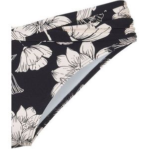 Look - Gebloemd - Bikinibroekje - Zwart/Crème - Recycling-Polyamide