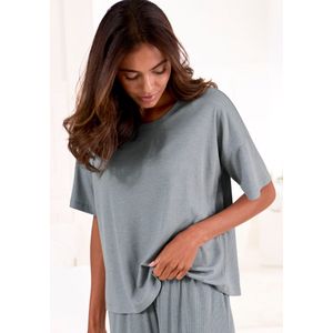 T-shirt - Duifgrijs - Zachte Ribkwaliteit - Ronde Hals - Korte Mouwen