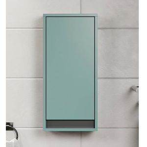 welltime Hangend kastje Malcesine Griffloser badkamerkast in donker turquoise - Afmetingen (B/D/H) 32/24/68 cm (1 stuk)