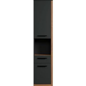 INOSIGN Halfhoge kast Premont grijs, hangend badkamerkastje, 35 cm x 157 cm hoog, soft-closetechniek, 2 deuren (1 stuk)