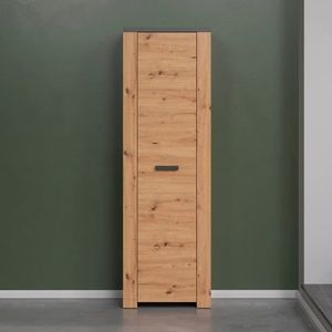 Home affaire Hoge kast Ambres mat echt-hout-look, ca. 62 cm breed, uittrekbare garderobestang (1 stuk)