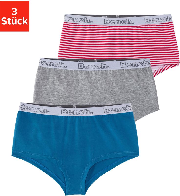 Bench. Panty, (Packung, 3 St.), in uni und gestreift