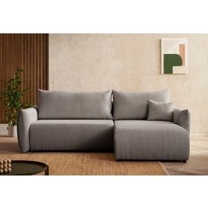 INOSIGN Ecksofa »MAVAS Schlafsofa mit Bettkasten, L-Form,«, ca.257/127cm (Liegefläche 212/145 cm), Cord, Chenille, Struktur