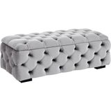 Guido Maria Kretschmer Home&Living Polsterhocker »KALINA, hochwertige Knopfheftung, B/T/H: 120/55/45 cm«, mit Staufach und innenliegenden Laschen zur besseren Aufbewahrung