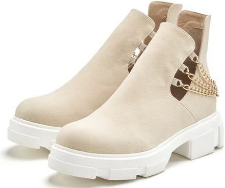 LASCANA Chelseaboots, mit modischem Ketten-Detail, Ankle Boots, Stiefelette