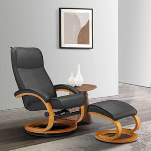 Home affaire Relaxsessel "Paris TV-Sessel, Sessel mit Hocker, Wohnzimmer, Schlaffunktion manuell", (Set, 2 St., bestehend aus Sessel und Hocker), verstellbar, Microfaser, NaturLEDER, Webstoff, Sitzhöhe 46 cm