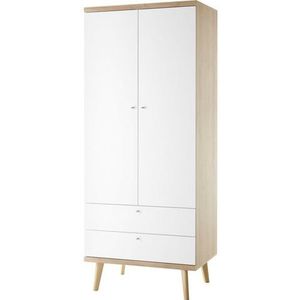 andas Kledingkast MERLE kast met lades, slaapkamer kast, garderobe in scandinavisch ontwerp, van fsc-gecertificeerd houtmateriaal